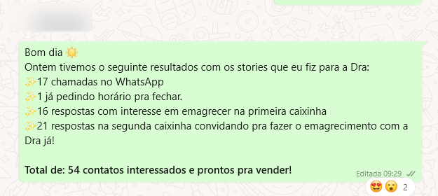 54 contatos prontos para vender